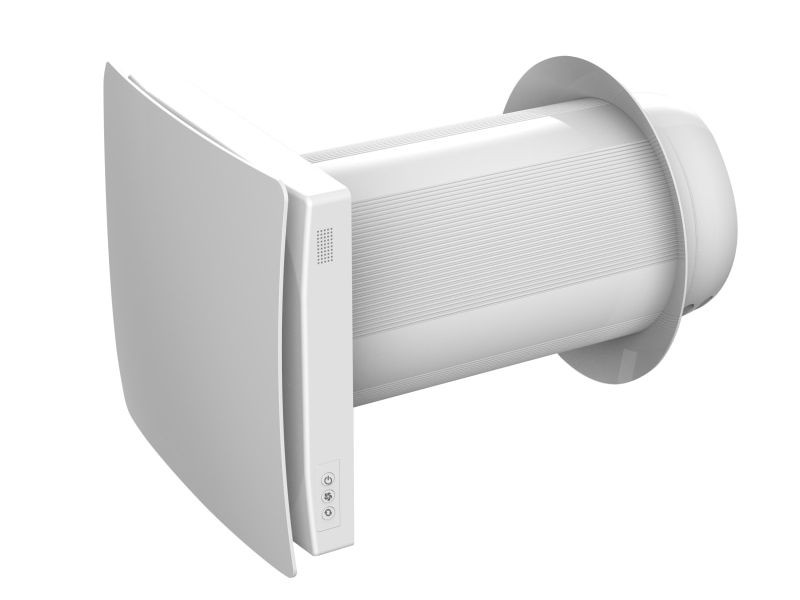 Wall mounted bidirectional heat recovery ventilation